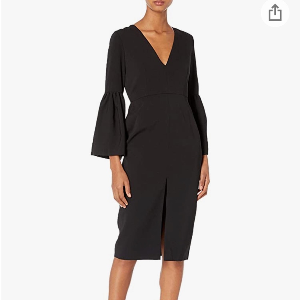 Jill Jill Stuart Black dress V neck bell sleeves